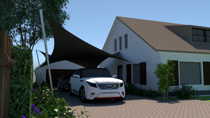 Carport-doek-auto-overkapping-stormvast-vergunningsvrij-verwijderbaar - Manta Roofs carport-doek-voor-twee-autos-stormvast-doek