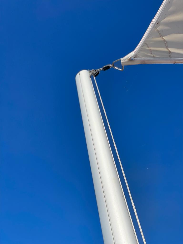 paal verwijderbare overkapping van textiel - Manta Roofs aluminium-mast-verwijderbare-overkapping